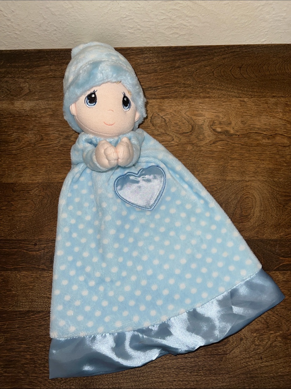 Precious moments blue boy security blanket lovey